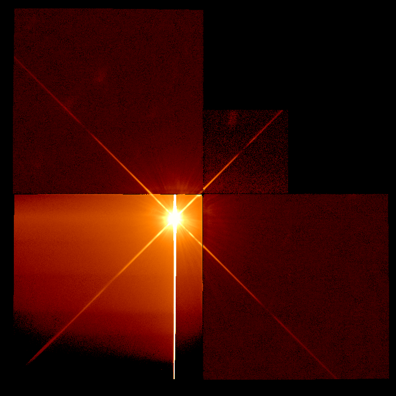 Long exposure Hubble image of Vesta